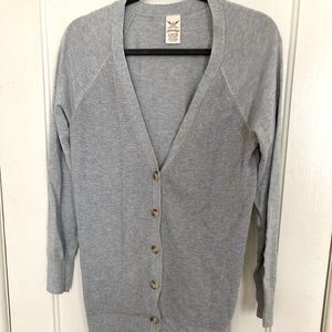 Faded Glory Gray Long Cardigan